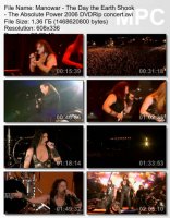Manowar - The Day The Earth Shook, The Absolute Power (DVDRip) (2006)