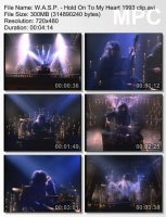 Клип W.A.S.P. - Hold On To My Heart (1993)