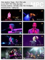 Клип Saga - Don´t Be Late (Live) HD 720p (2007)