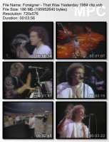 Клип Foreigner - That Was Yesterday (1984)