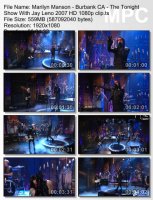 Клип Marilyn Manson - Burbank CA - The Tonight Show With Jay Leno (HD 1080p) (2007)