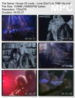 Клип House Of Lords - Love Don\'t Lie (1988)