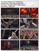 Slayer - Live Gothenburg, Sweden HD 720p (2011)