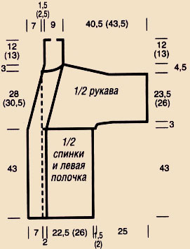 Жакет с цельновязаными рукавами alt