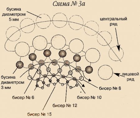 Кулон из бисера