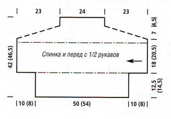 схема основной вязки пуловера схема основной вязки пуловера