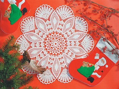 Салфетка с узором ананас