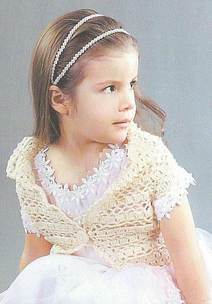 Ажурное болеро для девочки 5 лет крючком