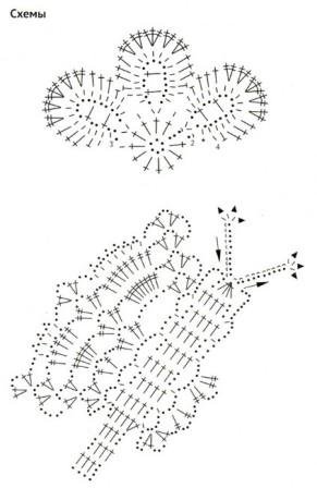 Схемы вязания аппликаций