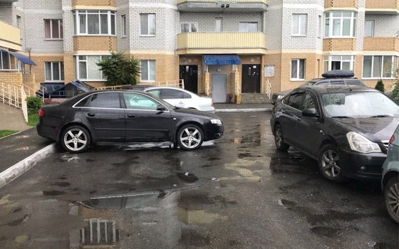 В Брянске закидали яйцами Audi «оленя парковки» В Брянске закидали яйцами Audi «оленя парковки»