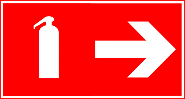 знак огнетушитель F04 с указателем F01