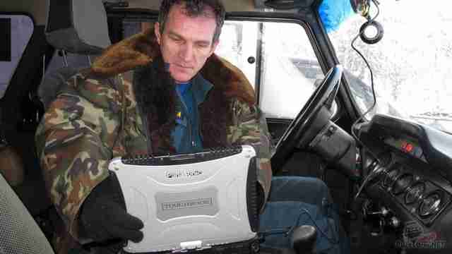 Навигация по спутниковым картам на защищенном ноутбуке