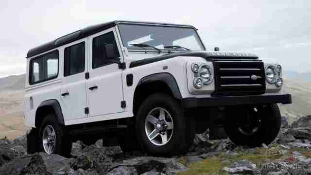Land Rover Defender (60 фото) Land Rover Defender 110 белого цвета