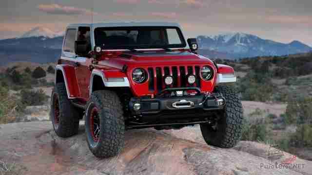Красный Джип Jeepster Concept Красный Джип Jeepster Concept
