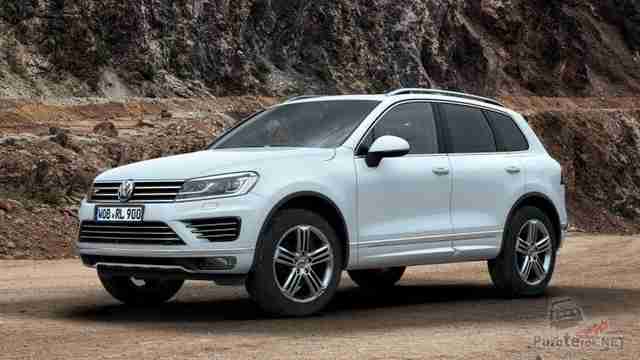 Volkswagen Touareg в скалистой местности