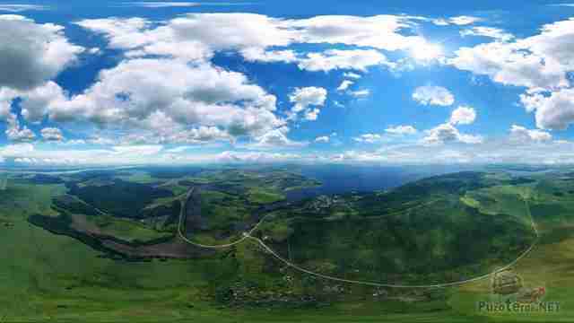 Аэропанорама национального парка Самарская лука