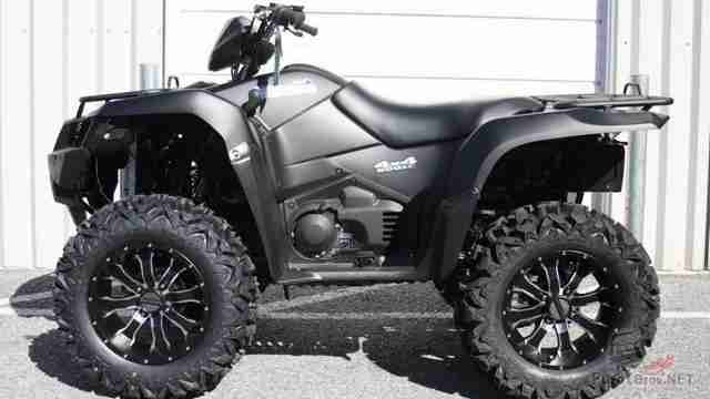 Чёрный Suzuki KINGQUAD 500 сбоку