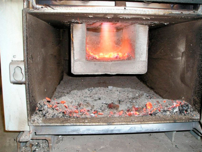 Горение газа в камере дожига Горение газа в камере дожига