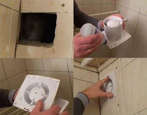 Монтаж вытяжки в туалете