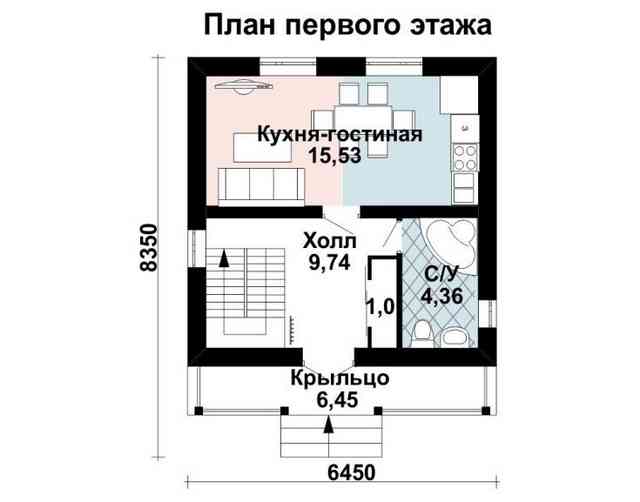 Планировка двухэтажного дома 6 на 6 м: особенности организации пространства (+40 фото) Планировка дома 6 на 6 с санузлом