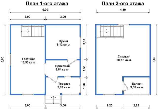 Планировка двухэтажного дома 6 на 6 м: особенности организации пространства (+40 фото) Планировка дома 6 на 6 с санузлом