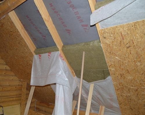 Пароизоляция Изоспан Пароизоляция Изоспан при утеплении кровли минватой