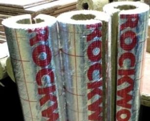 Кашированные цилиндры Роквул Теплоизоляционные цилиндры Роквул, кашированные алюминиевой фольгой