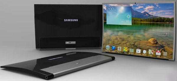 Концепт вогнутого планшетного компьютера Samsung Tab Round Концепт вогнутого планшетного компьютера Samsung Tab Round