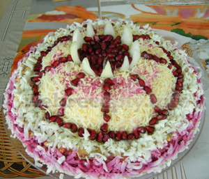 Salat shapka Monomaha recept
